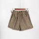 Quần short len ​​mới cho nữ mùa thu và mùa đông Một từ cỡ lớn mặc giản dị quần bốt thun thun rộng eo cao quần rộng chân thời trang nữ 2021 Quần short