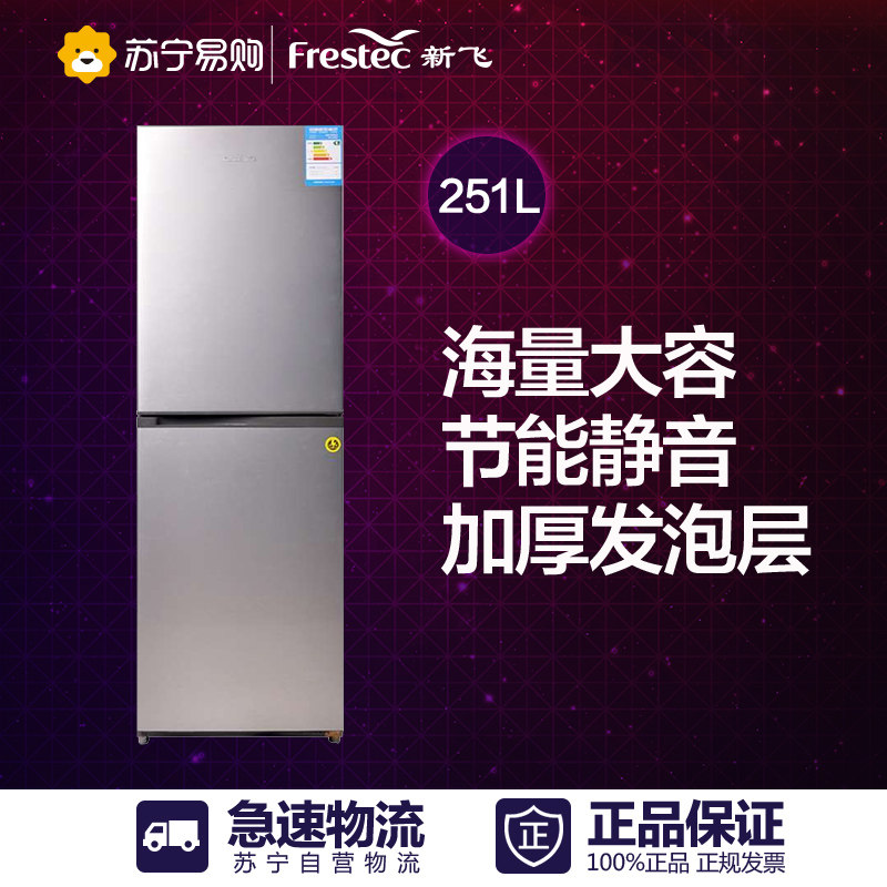 FRESTECH/新飞 BCD-251DK 双门节能冰箱/大容量/静音/经济家用