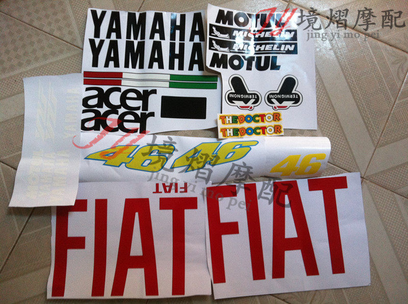 Yamaha R1 R6 YZF Fiat FIAT full car sticker flower sticker car sticker full set of car stickers