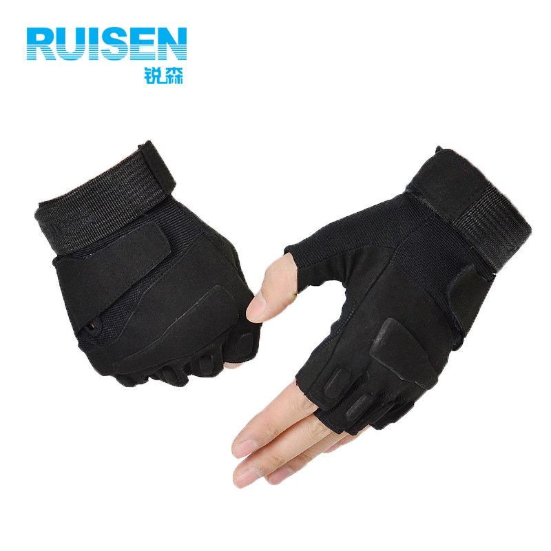 Rissen outdoor Black Hawk tactical gloves half finger non-slip Special Forces fighting combat gloves blackhawk