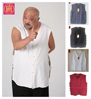 Phong cách Trung Quốc Nho giáo Tang phù hợp với cotton cũ áo không tay nam ngựa cũ vải thô vest mùa hè nam trang phục dân tộc dao