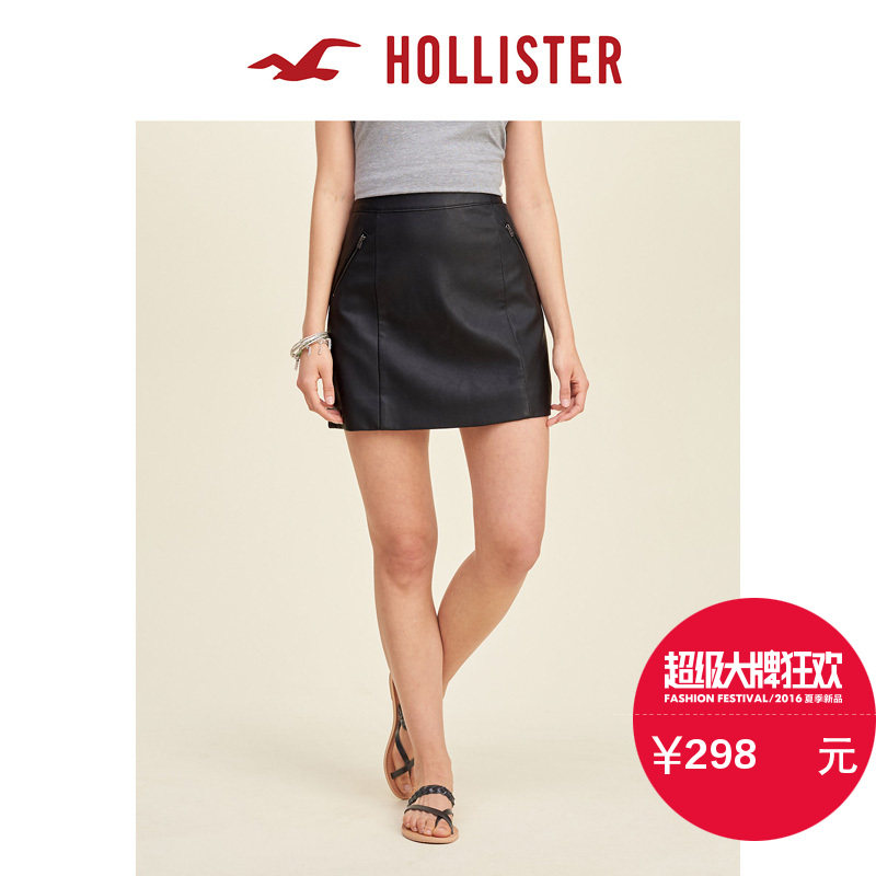 Hollister 仿皮 A 字型裙装 女 122562