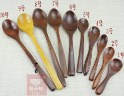 Solid wood Japanese ice cream honey dessert spoon coffee stirring small wooden spoon ZAKKA style tea spoon knife and fork spoon