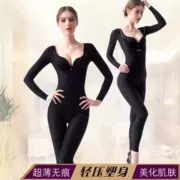 Caffeine Quần dài tay Siamese Skinny Skin Làm săn chắc da bụng Toma Lin Ấm Cung Sốt Mùa thu và mùa đông