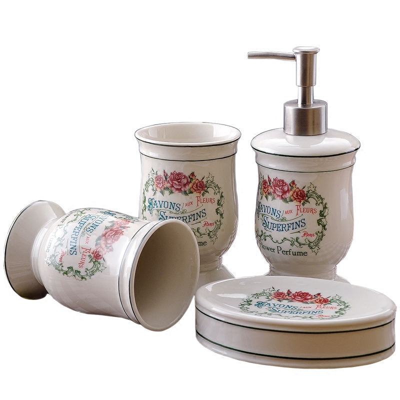 The Set bath five American contracted ceramic four - piece bathroom articles for use that wash gargle suit wedding for wash gargle suit