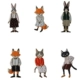 Tinh tế Harajuku Huy hiệu dễ thương Schoolbag Soft Girl Trâm Cartoon Anime Fox Rabbit Pin Ngực Phụ kiện khóa