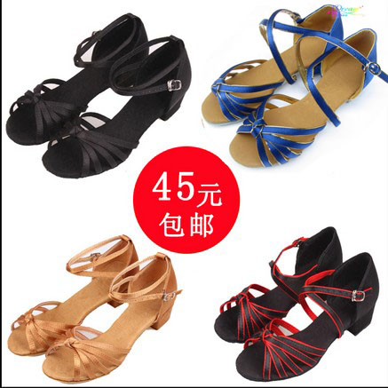 Children's Latin dance shoes women's early childhood stage biao yan xie lian gong xie GB dance shoes girls ti yun shoes