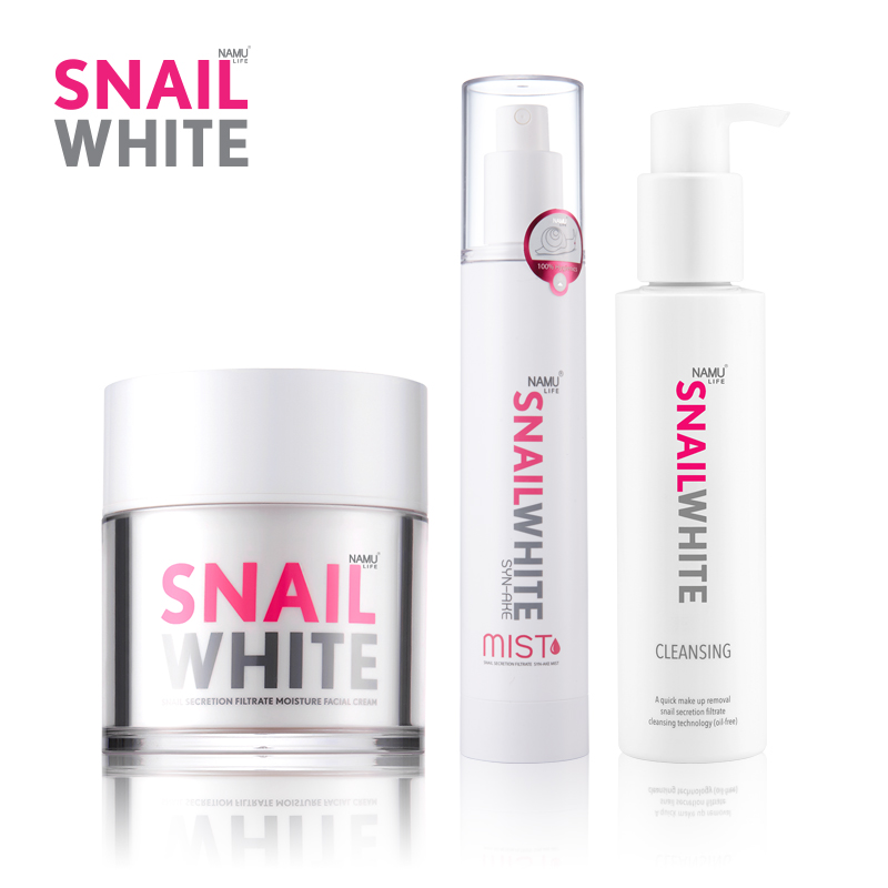 泰国SNAIL WHITE白蜗牛霜30ml+卸妆洁面+蛇毒喷雾保湿补水套装