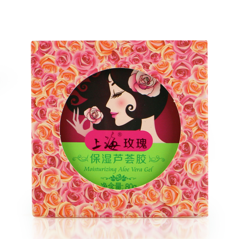 上海女人玫瑰清润保湿芦荟胶80g 面霜滋润紧致收毛孔免洗面膜