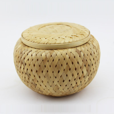 Vietnam imported bamboo bamboo basket bamboo basket Pu - yu tea packaging box mini - tube tea gift box