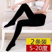 Cộng với đôi tất nhung lò xo chân định hình 1280d vớ nữ mùa thu và mùa đông micro-áp lực làm dày quần lót nhung màu mỏng tất cao cổ