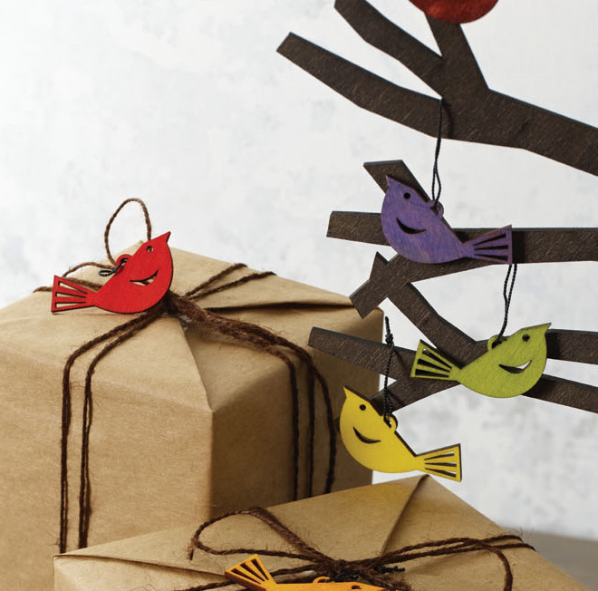 Color Birds decoration hangs birthday party wall - stick gift packaging packaging package 24 sets