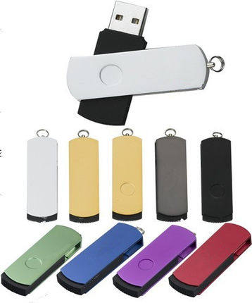 Bidding small capacity U disk 128MB stainless steel rotating company gift 128m U disk customized enterprise LOGO