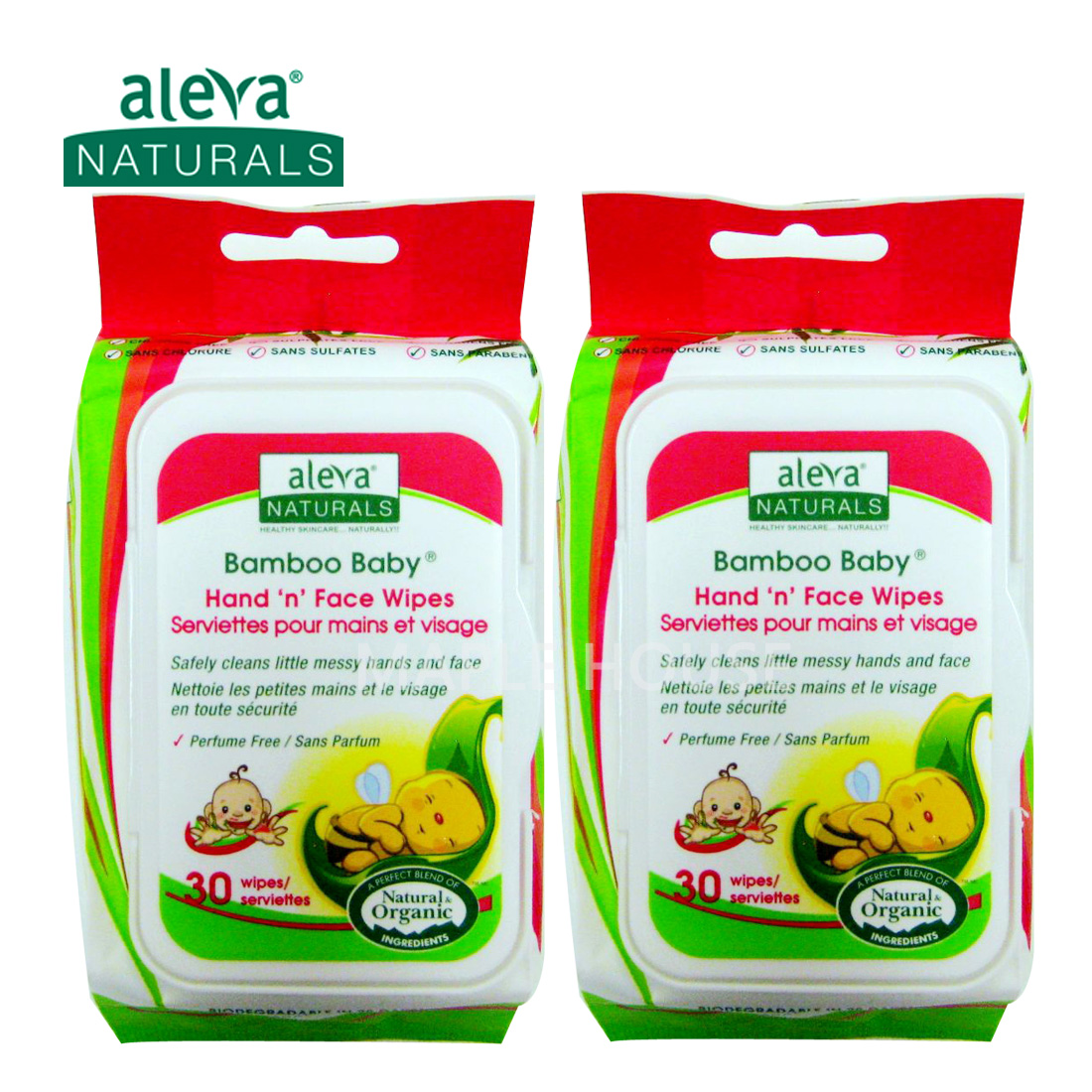 天猫国际 加拿大Aleva naturals  婴幼儿手脸专用湿巾 30抽X2包
