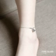 Chuông gió vòng chân nữ chuông bạc sterling Nhật Bản và Hàn Quốc của sinh viên giản dị retro Sen mới của bạn gái có một giọng nói chữ lắc chân nữ inox Vòng chân