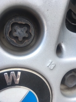 BMW 1 Department 2345 Department 7 Department X1X3X5X6 Anti-theft screw Disassembly Sleeve Tire Hub Key Tool Head