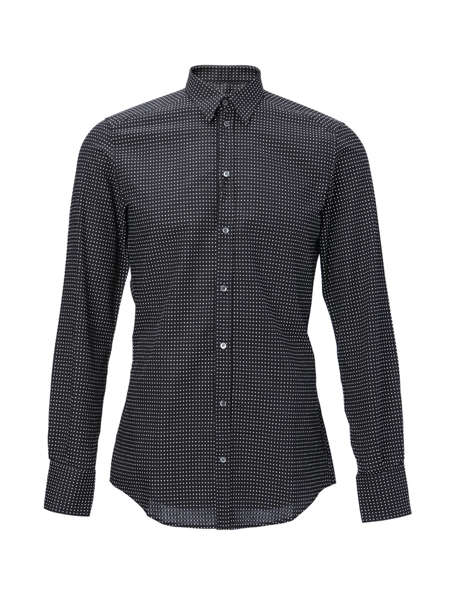 Dolce&Gabbana 黑色波点长袖衬衫