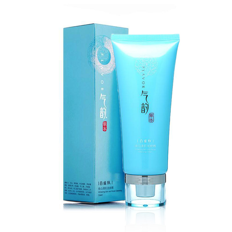 百雀羚气韵焕白清肌洗颜霜100ml 洁面乳补水美白洗面奶正品