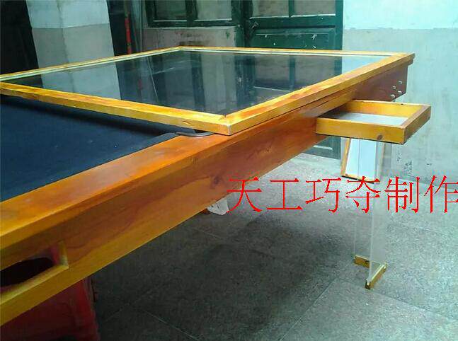 Niubi new product Tiangong ingeniously created glass billiards solid wood dining table