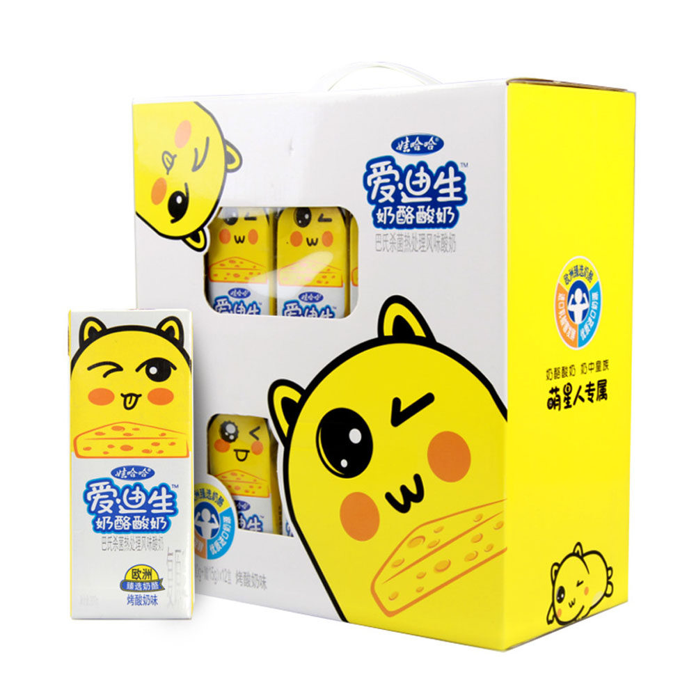 【天猫超市】娃哈哈爱迪生奶酪酸奶200g*12盒/箱 臻选奶酪