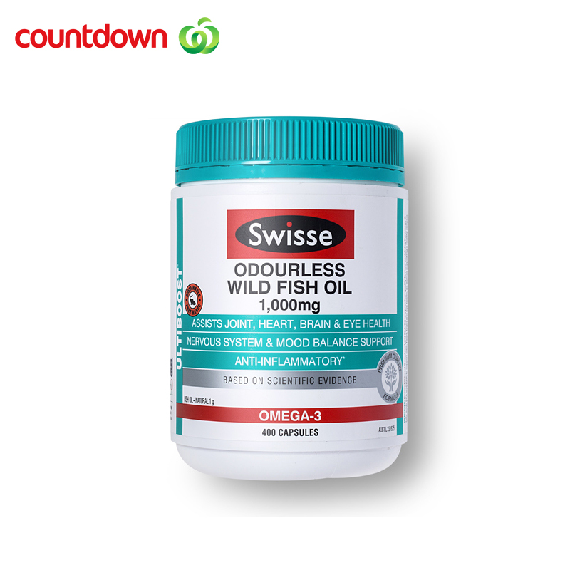 澳洲Swisse深海鱼油软胶囊1000mg欧米伽3无腥味400粒