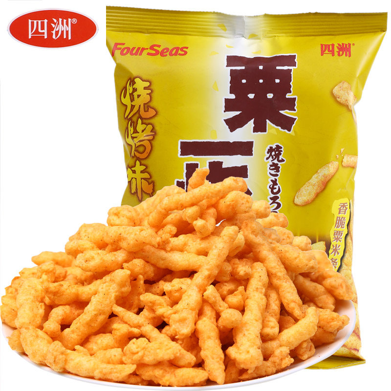 【天猫超市】四洲 粟一烧 烧烤味 80g  零食 小吃 膨化食品 好吃