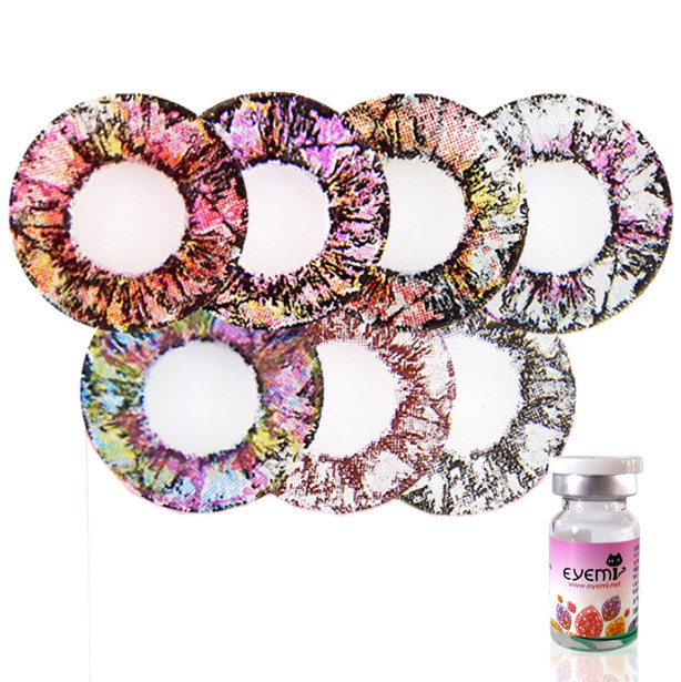 Eyemi爱咪 璎珞四色混血美瞳年抛大直径彩色隐形眼镜1片 拍2包邮