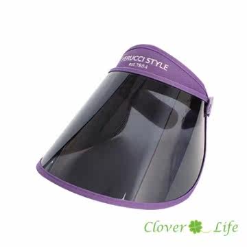 Clover 韩国制镜面时尚加大款抗UV遮阳帽(紫)台湾官网直邮进口