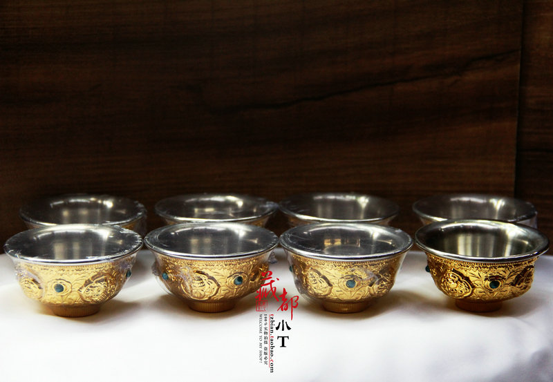 Large number flat bottom stainless steel liner alloy eight for a bowl eight for a water supply cup