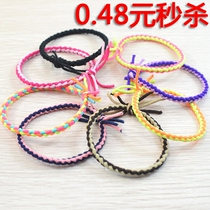 Head rope South Korea hair accessories Woven Rubber Fascia Hair Knotted Hair Knots Hair Rope Leather Headliner Accessories Small Trinkets