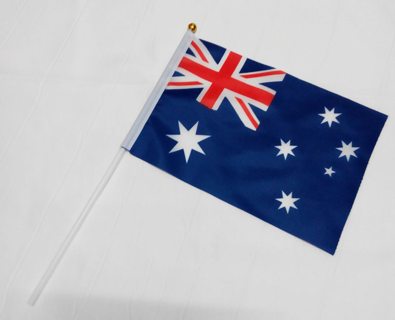 No. 8 14*21CM Australian Hand Flag Hand Waving Australian Flag Small Flag of Various Countries Foreign Flags