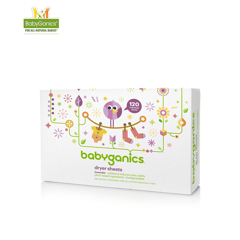 Babyganics/甘尼克宝贝婴幼儿宝宝薰衣草味专用干纸巾120张