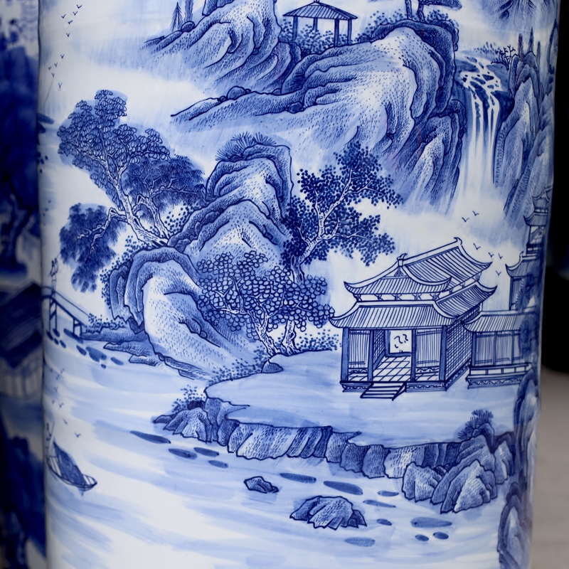 Blue and white porcelain of jingdezhen ceramics splendid sunvo vase of large sitting room office furnishing articles opening gifts