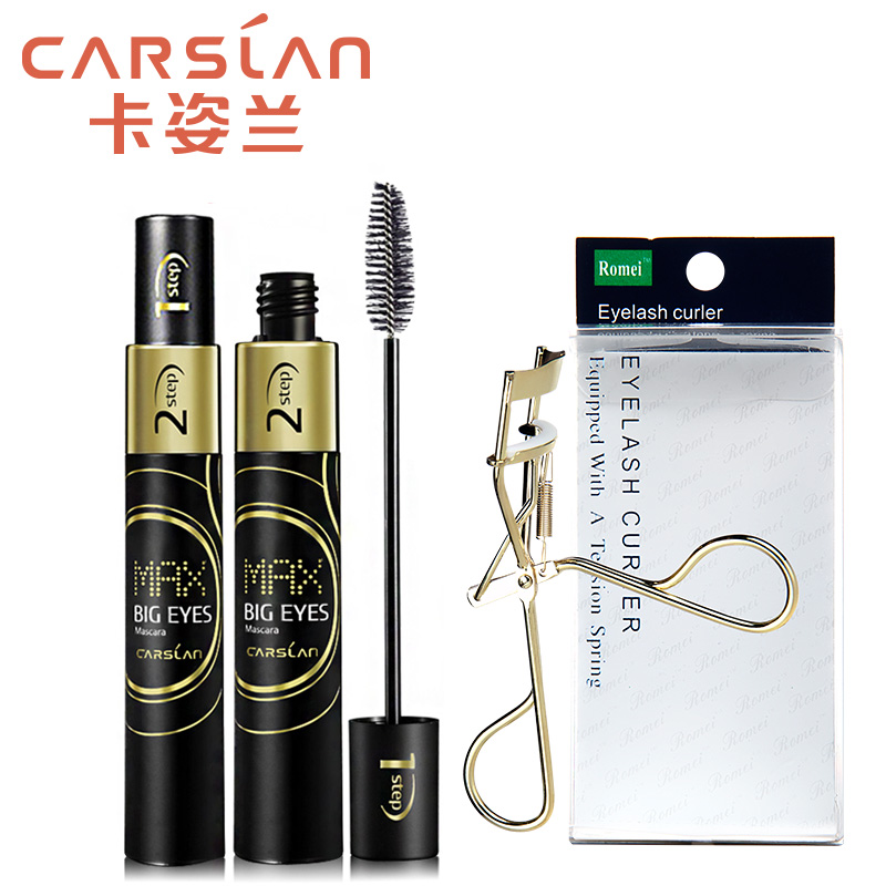 卡姿兰睫毛膏彩妆正品大眼睛浓卷丰1+2双效睫毛膏浓密卷翘防水