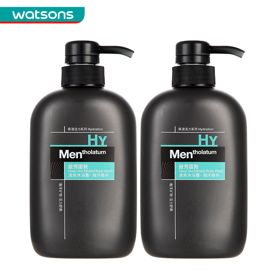 【屈臣氏】组合曼秀雷敦男士清爽沐浴露-海洋精华500毫升*2件