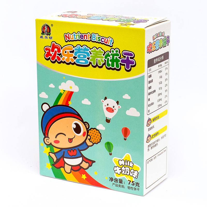 乐友孕婴童威尔顿婴儿辅食宝宝饼干零食欢乐营养饼干牛奶味75g