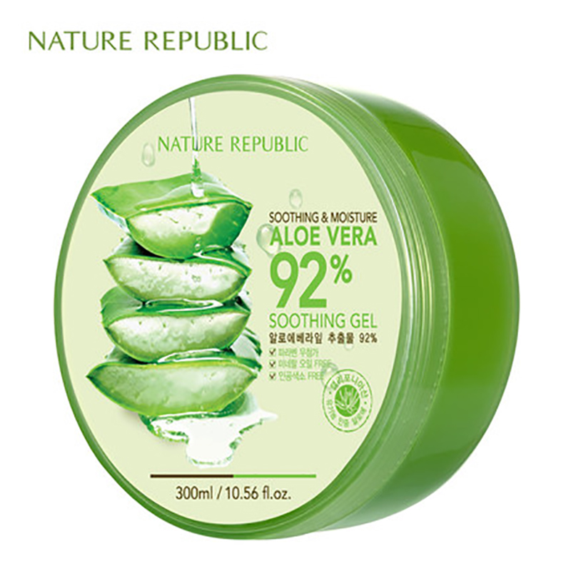 Nature Republic韩国自然乐园芦荟胶淡印 补水保湿面霜正品300ml