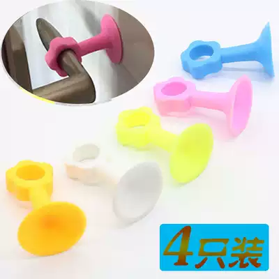 Anti-collision pad Silicone suction cup door back door handle Mute anti-collision pad Door bumper door lock silencer door suction door top 4