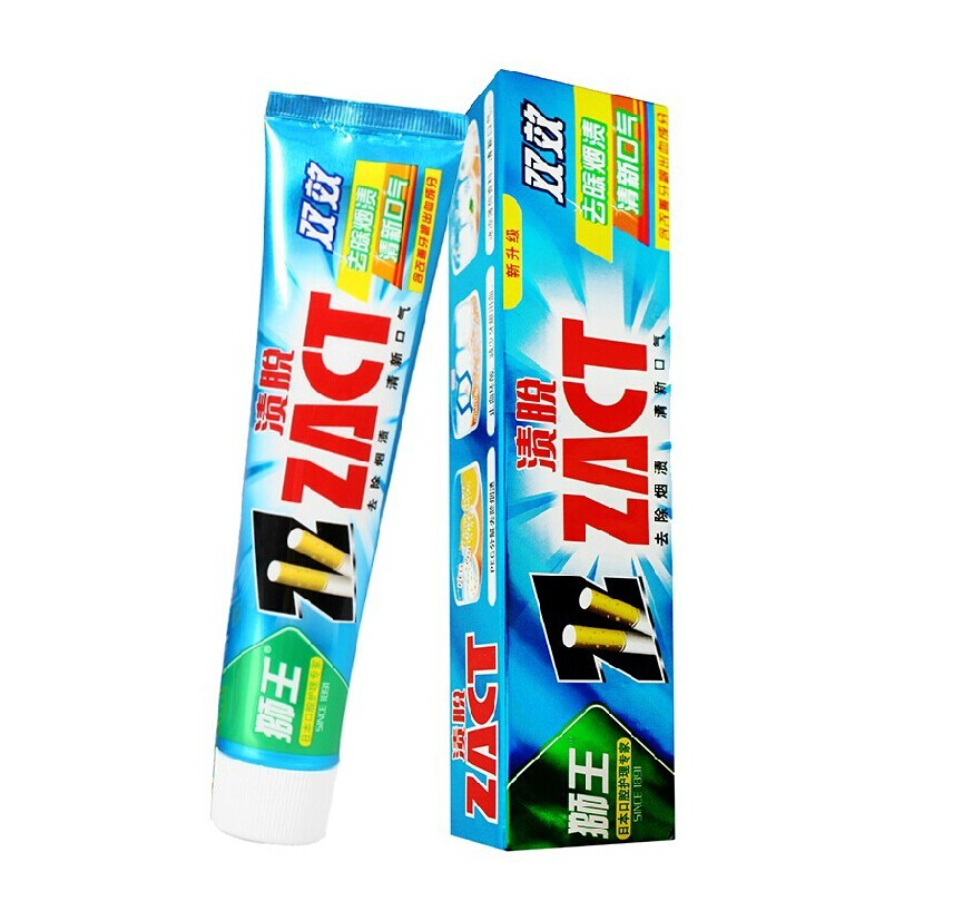 狮王ZACT渍脱双效牙膏150g去除烟渍 3支包邮