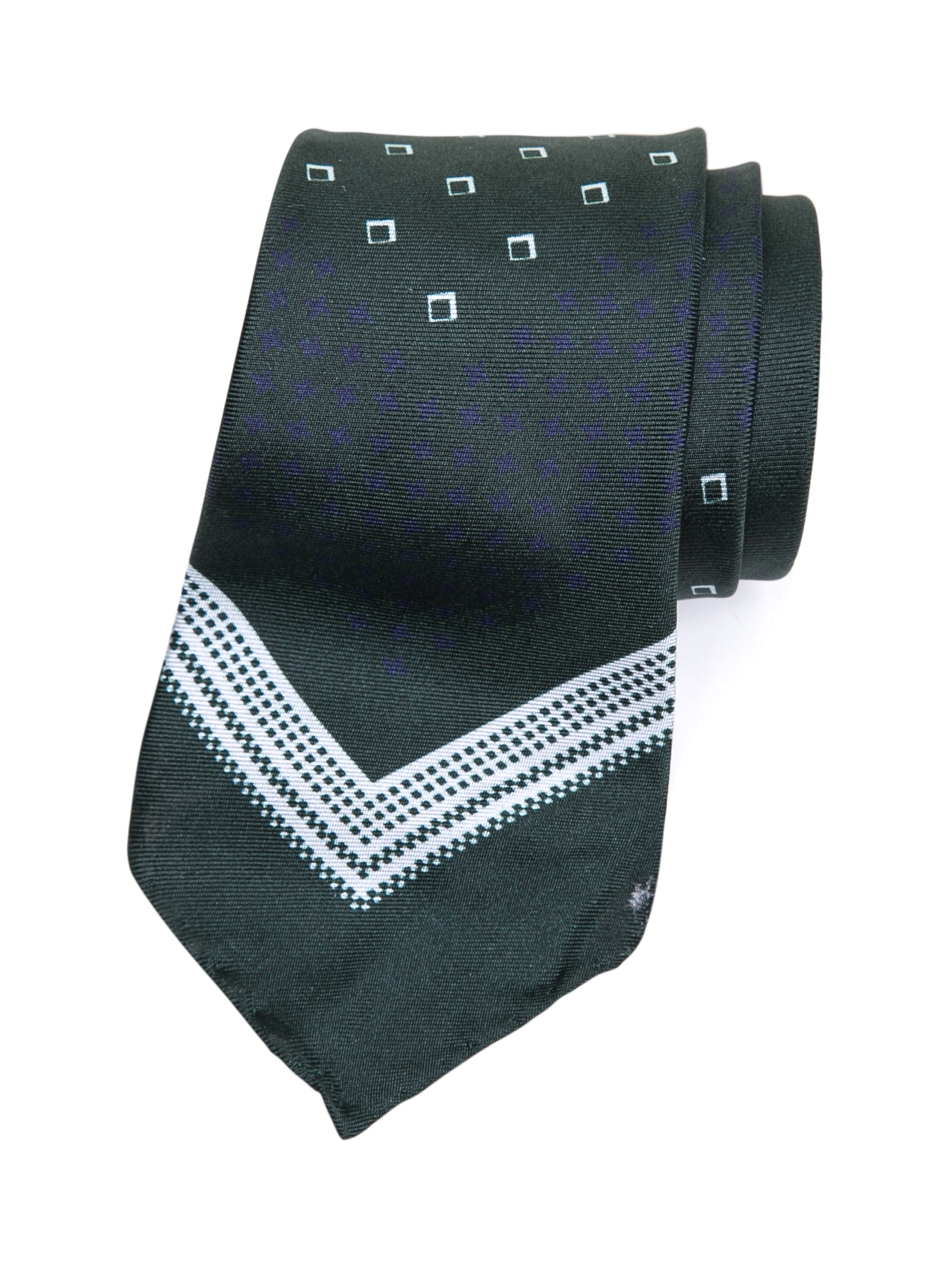 Dolce&Gabbana 墨绿色方格花纹领带