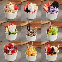 Simulation ice cream model fried yogurt model yogurt roll model fried ice cream model straight custom