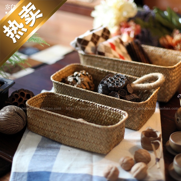 Купить Корзинка для хранения Плетеная корзина хранения ротанга ящик для ...