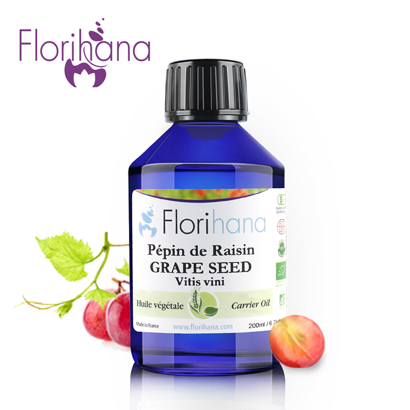 Florihana葡萄籽油非有机 收缩毛孔控油保湿按摩油基底精油基础油