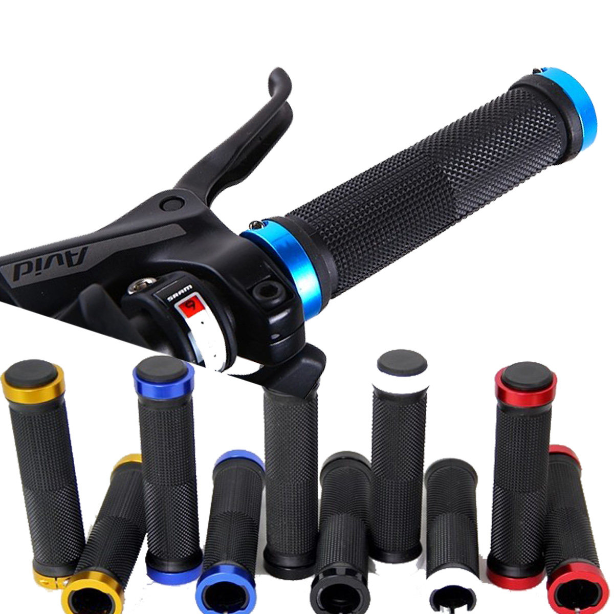 Mountain Bike Grips Double Locking Grips Bicycle Grips Handlebars Bicycle Gear
