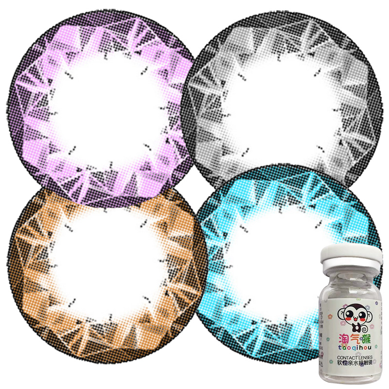 淘气猴星钻大小直径14.5mm混血钻石美瞳年抛1片超薄隐形眼镜TQH