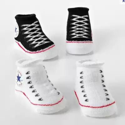 2 pairs of newborn children socks cotton cute Super adorable toddler zao xing wa female baby floor doll wa