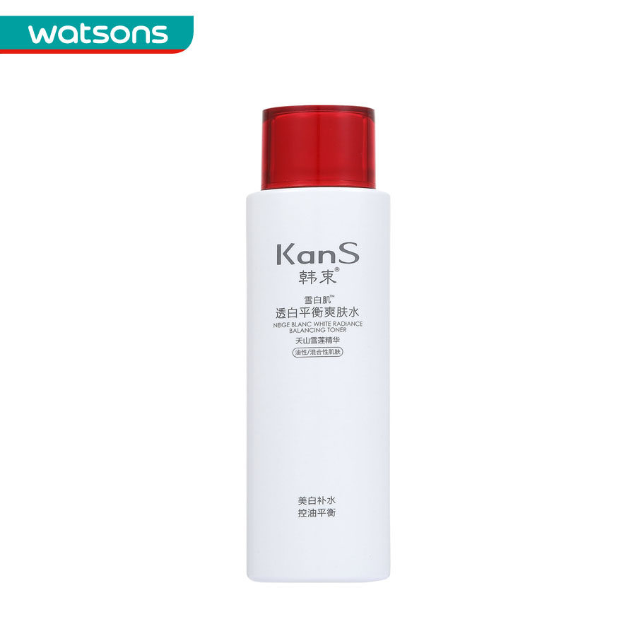 【屈臣氏】韩束雪白肌透白平衡爽肤水(天山雪莲精华)200ml