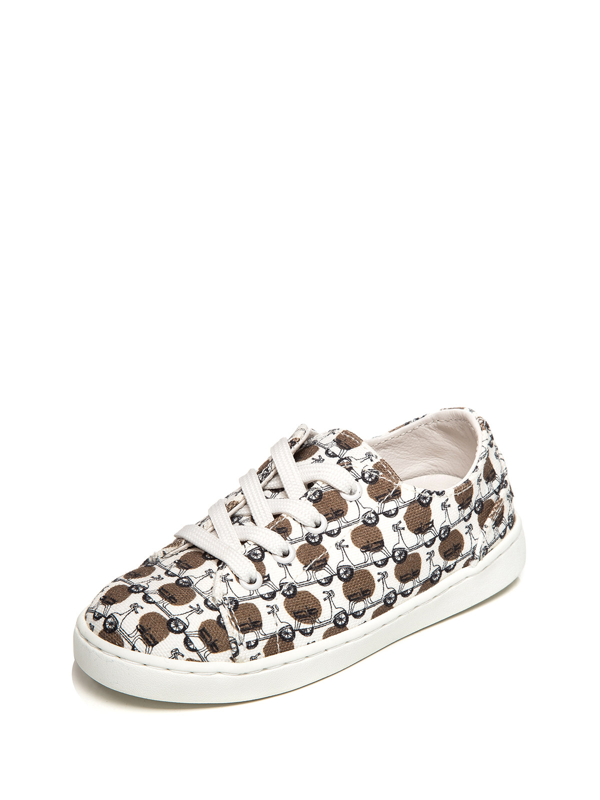 Dolce&Gabbana 白色摩托图案运动鞋