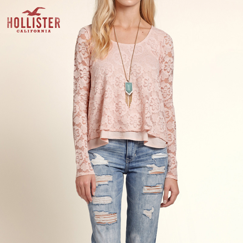 Hollister多层蕾丝上衣 女 96762