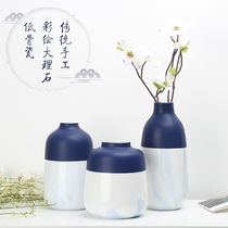 Original Blue White Ceramic Vases Nordic Table Top Style Inserts Vase Living-room Pendulum graffiti Porcelain Art